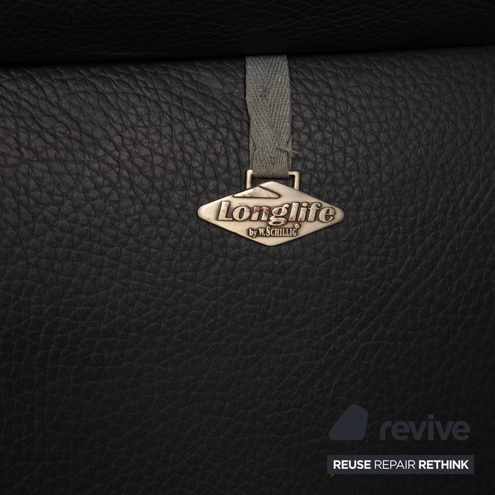 Willi Schillig Ergoline Dreisitzer Longlife Leder Sofa Anthrazit Couch