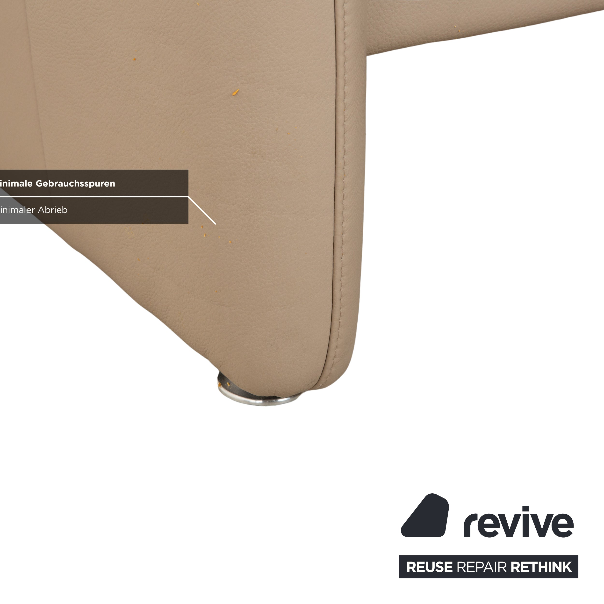 Willi Schillig Ergoline Leder 1x Dreisitzer 1x Zweisitzer 1x Sessel 1x Hocker Creme Beige Sofa Couch