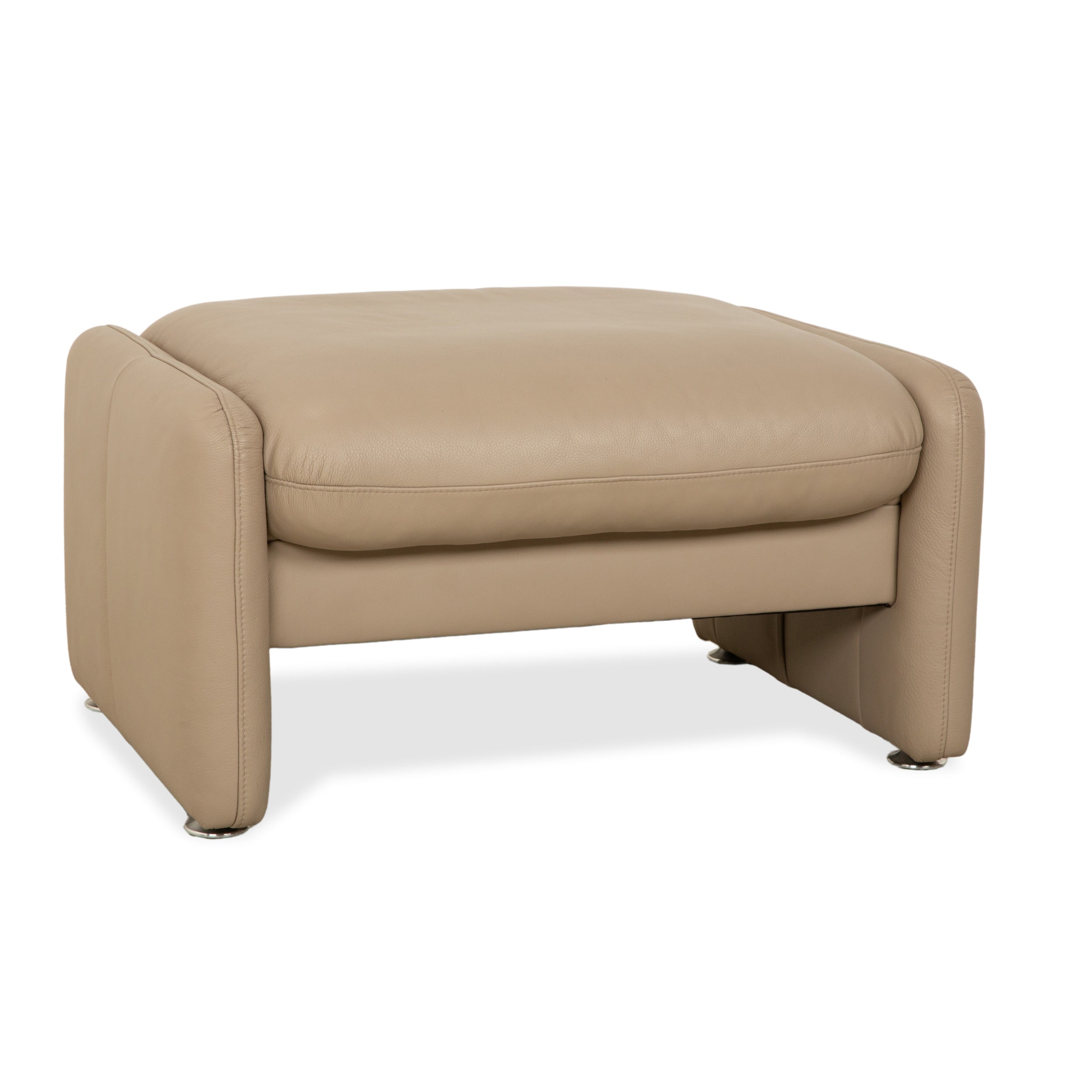 Willi Schillig Ergoline Leder Hocker Creme Beige