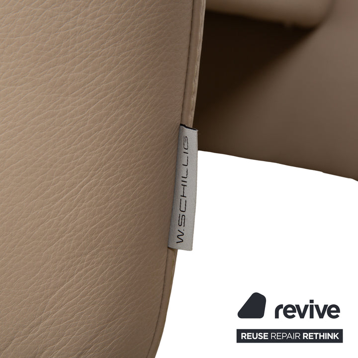 Willi Schillig Ergoline Leder Sessel Creme Beige manuelle Funktion