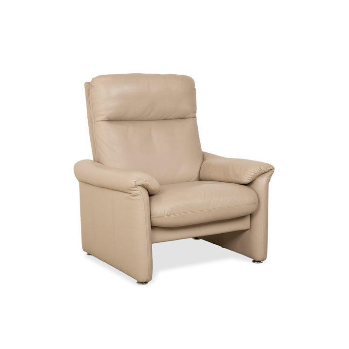 Willi Schillig Fauteuil Ergoline en cuir beige crème fonction manuelle