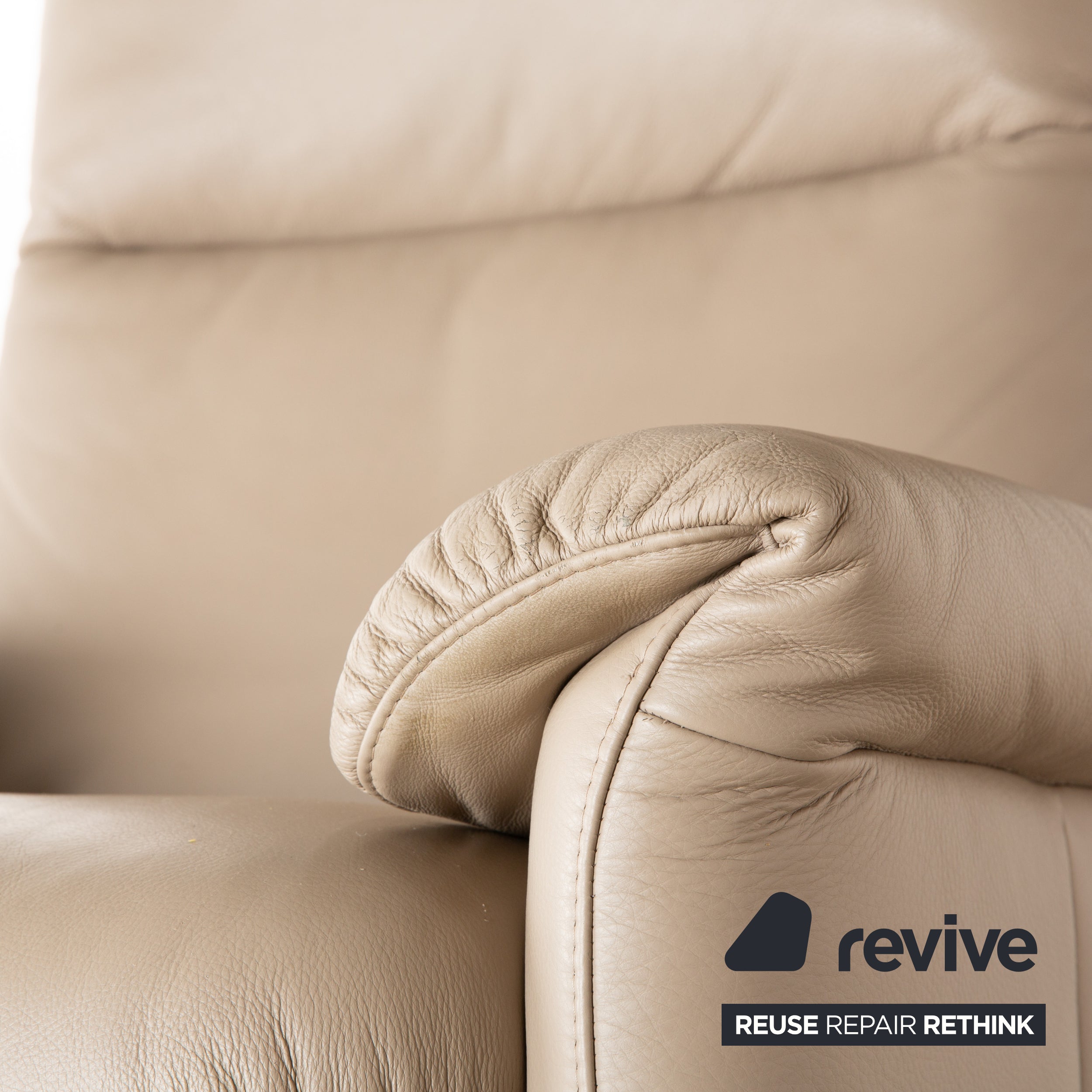 Willi Schillig Ergoline Leder Sessel Creme Beige manuelle Funktion