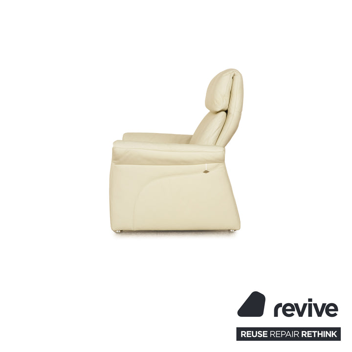 Willi Schillig Ergoline leather armchair cream pistachio electric function