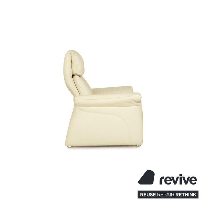 Willi Schillig Ergoline leather armchair cream pistachio electric function