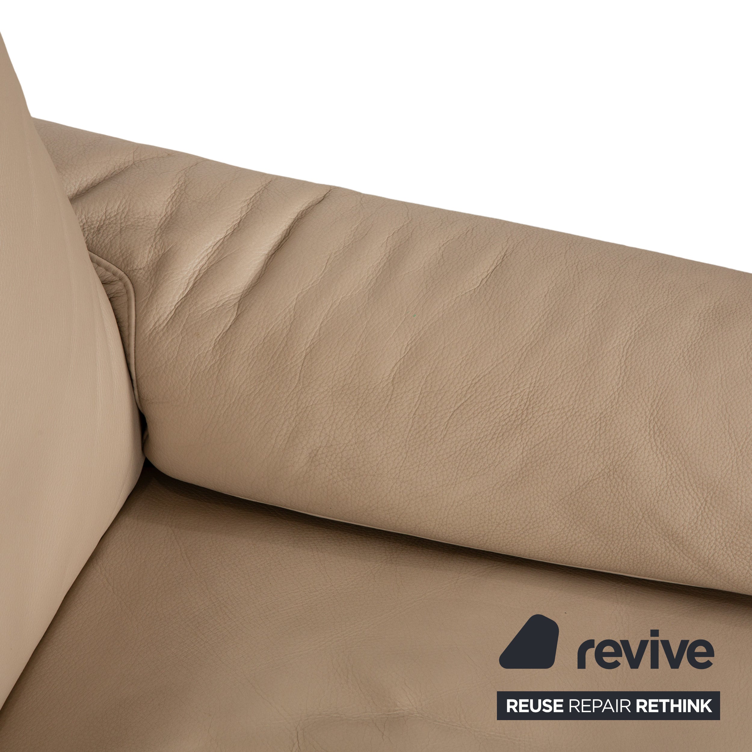 Willi Schillig Ergoline Leder Sessel inkl. Hocker Creme Beige Sofa Couch manuelle Funktion