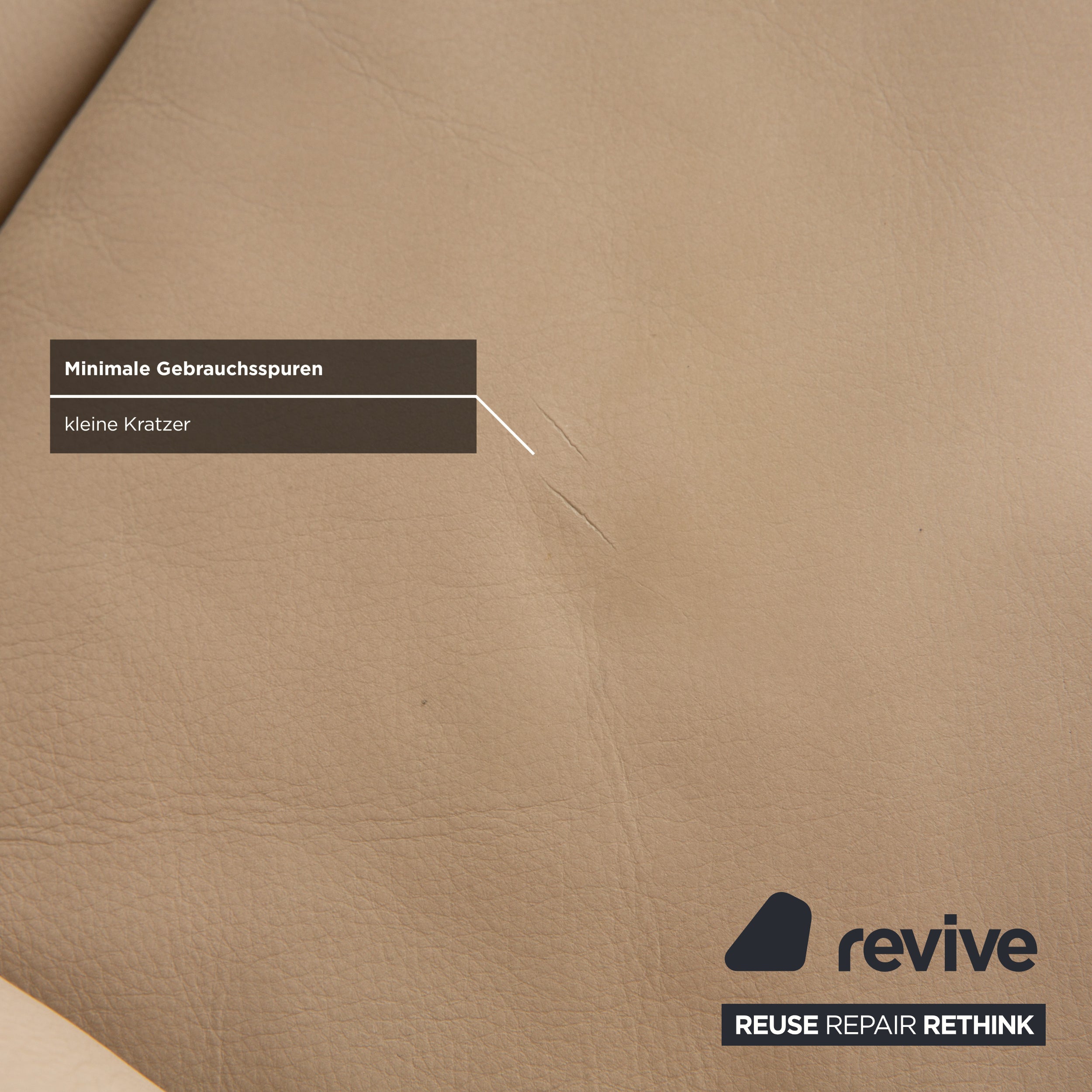 Willi Schillig Ergoline Leder Zweisitzer Creme Beige Sofa Couch manuelle Funktion