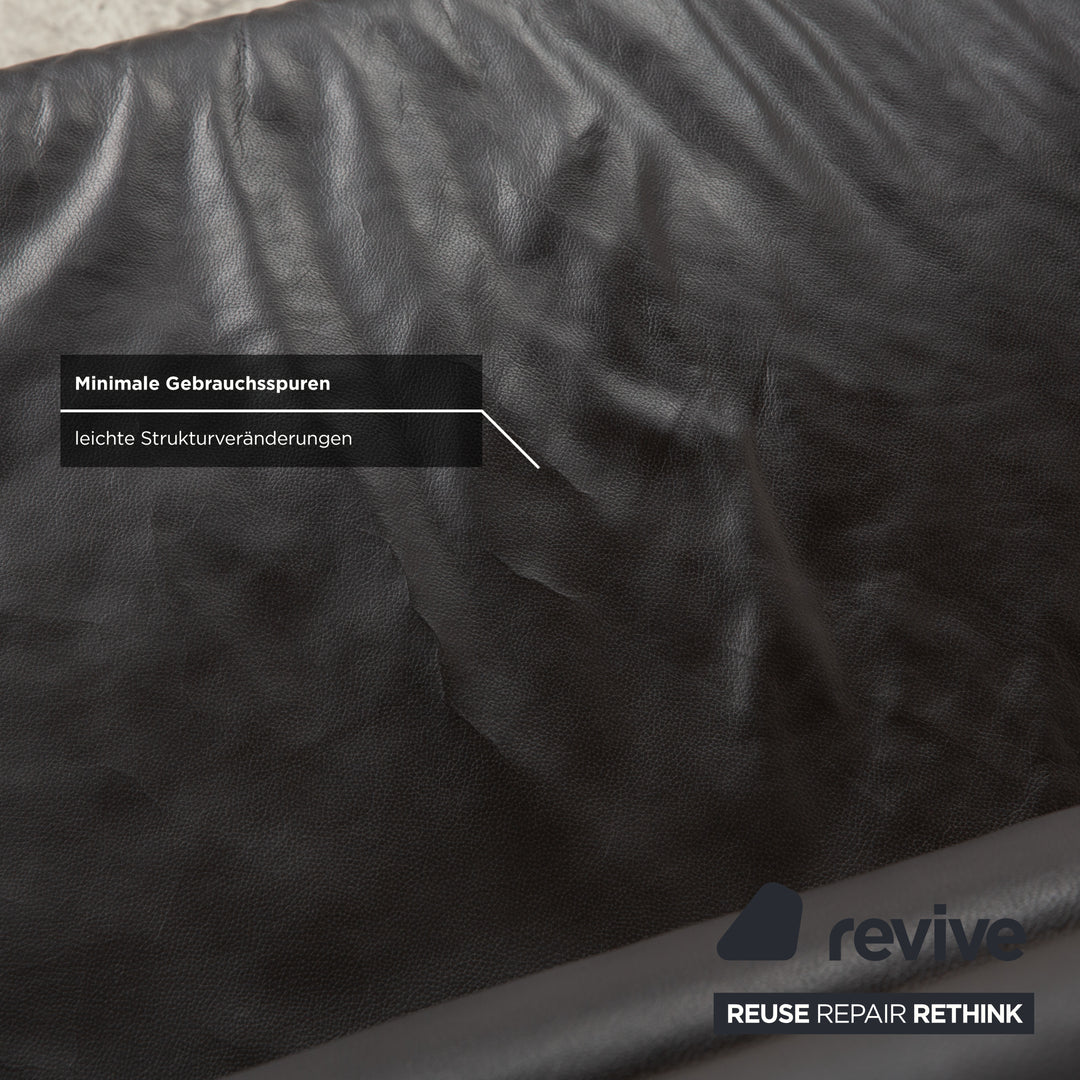 Willi Schillig Finn Leder Dreisitzer elektrische u. manuelle Funktion Dunkelbraun Sofa Couch