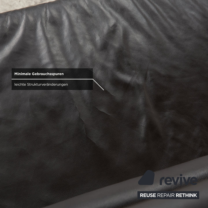 Willi Schillig Finn Leder Dreisitzer elektrische u. manuelle Funktion Dunkelbraun Sofa Couch