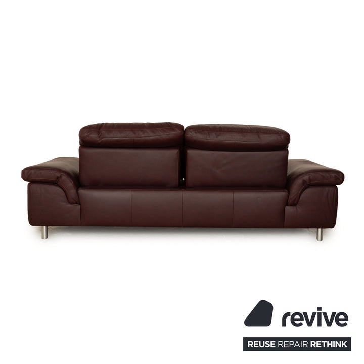 Willi Schillig Joyzze Plus Leder Zweisitzer Lila Aubergine manuelle Funktion Sofa Couch