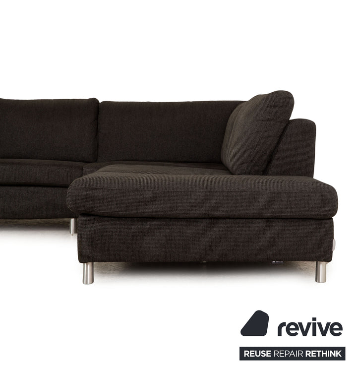 Willi Schillig Joyzze Plus fabric corner sofa gray chaise longue right manual function sofa couch