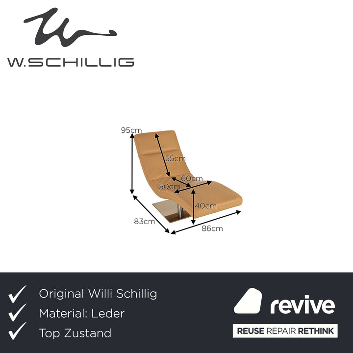 Willi Schillig KF 10410 Leather Lounger Beige Function
