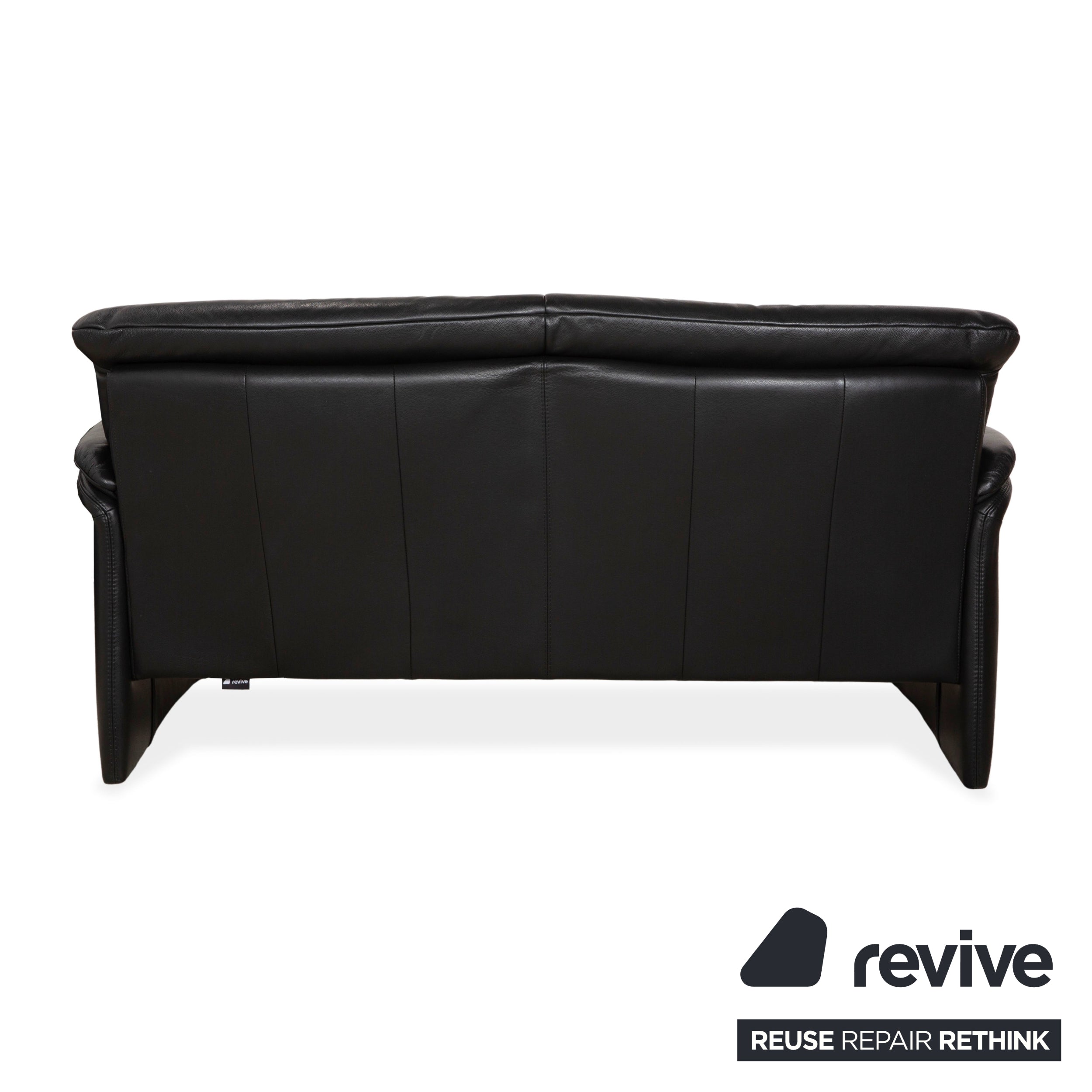 Willi Schillig Leder Dreisitzer Schwarz Sofa Couch