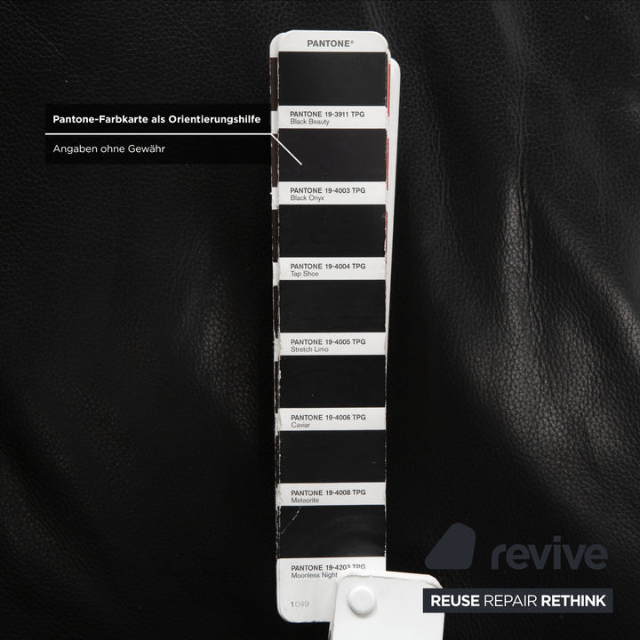 Willi Schillig Leder Dreisitzer Schwarz Sofa Couch