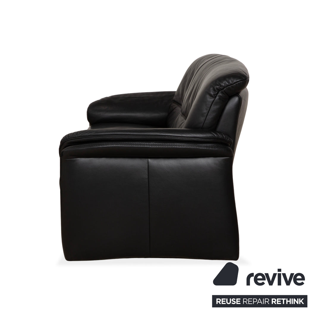 Willi Schillig Leder Dreisitzer Schwarz Sofa Couch