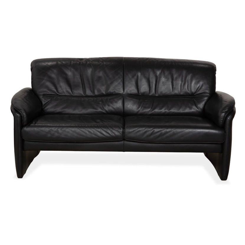 Willi Schillig Leder Dreisitzer Schwarz Sofa Couch