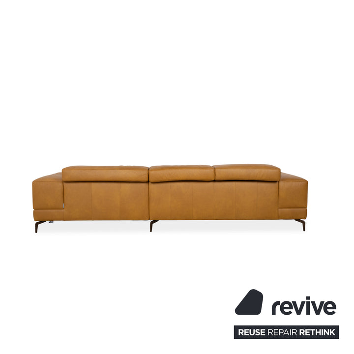 Willi Schillig Canapé d'angle en cuir beige avec fonction électrique Sofa Canapé