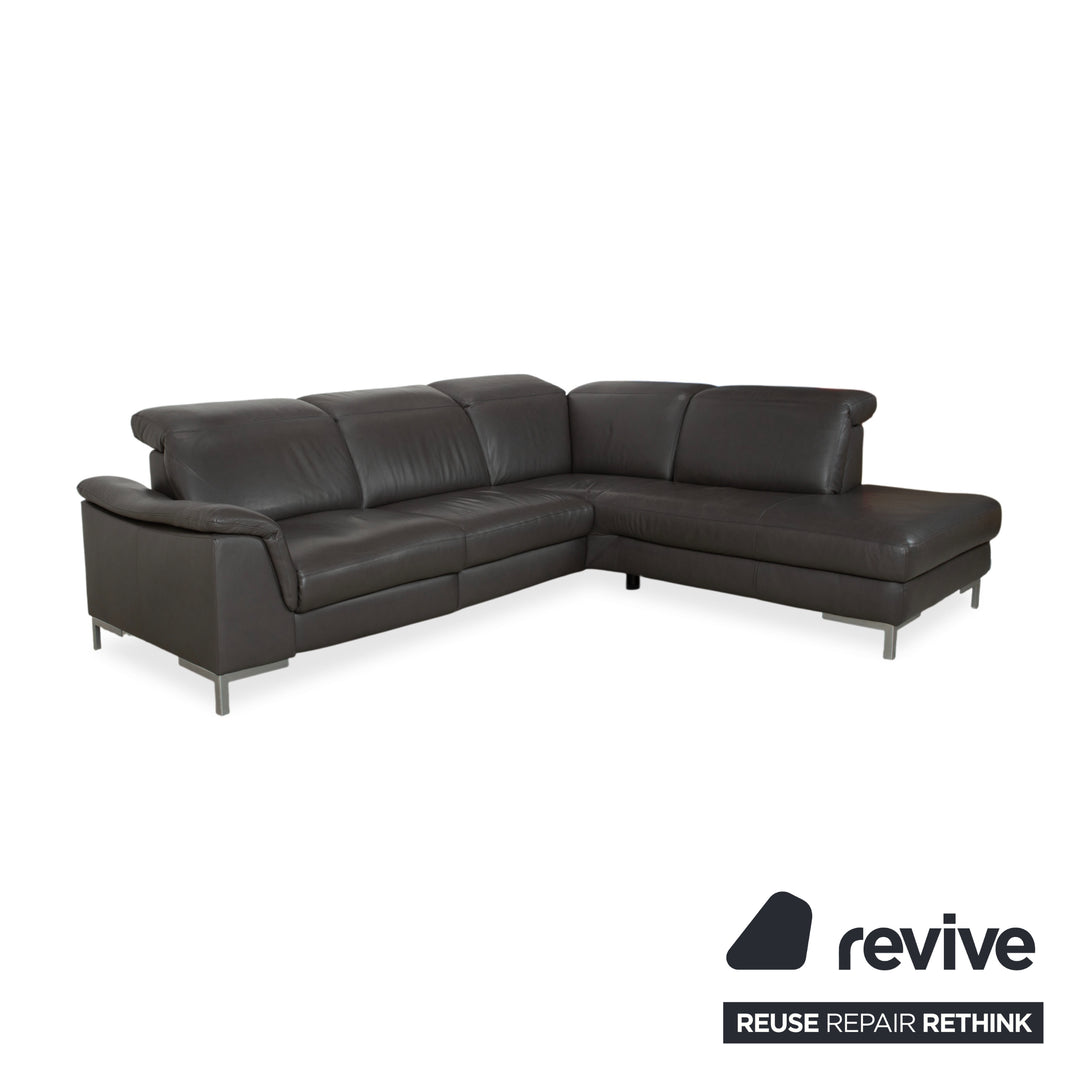 Willi Schillig Leder Ecksofa Braun elektrische Funktion Sofa Couch