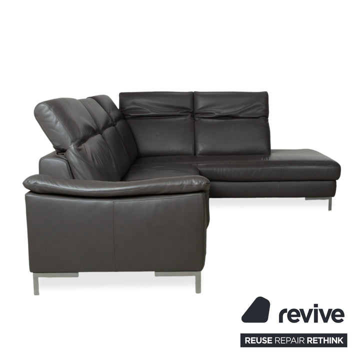 Willi Schillig Leder Ecksofa Braun elektrische Funktion Sofa Couch