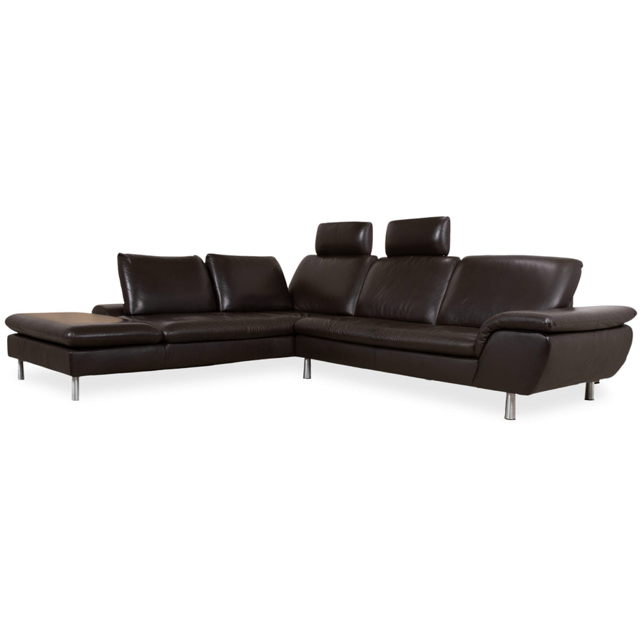 Willi Schillig Leder Ecksofa Braun manuelle Funktion Sofa Couch