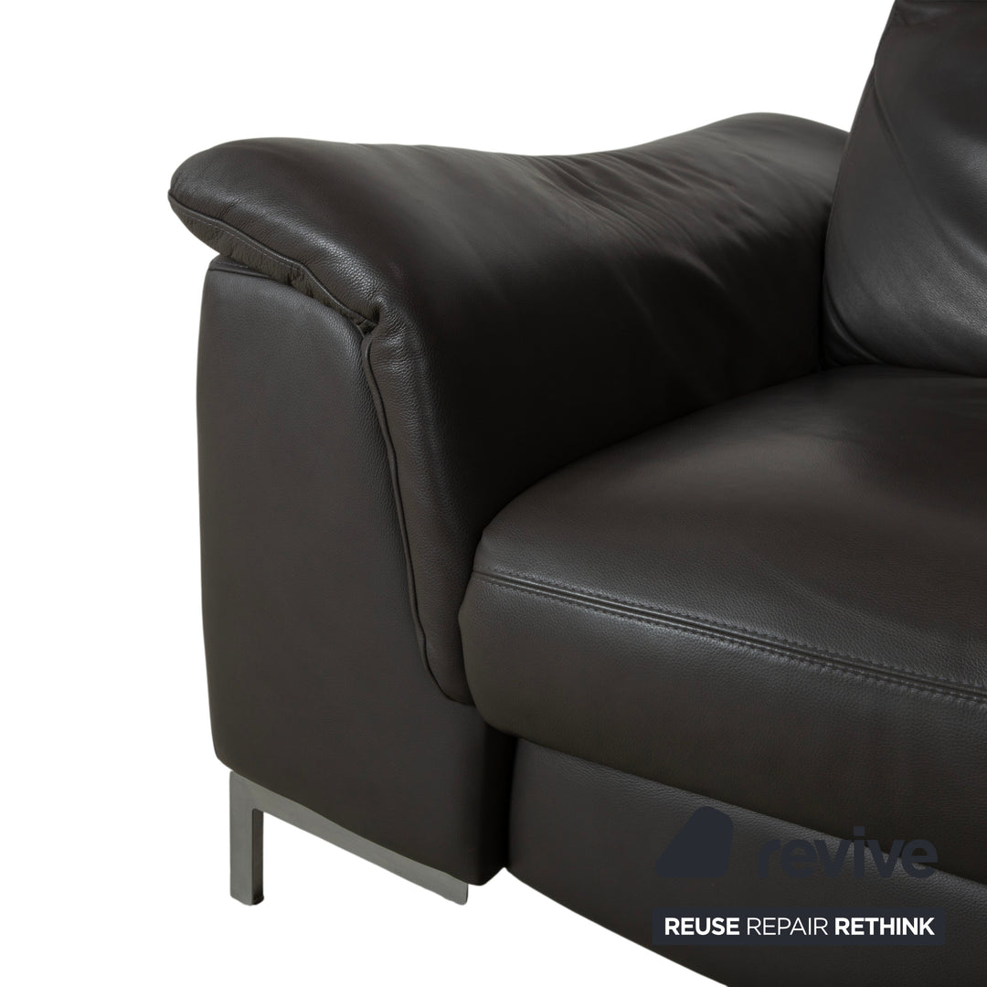 Willi Schillig Leder Ecksofa Braun elektrische Funktion Sofa Couch
