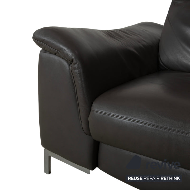Willi Schillig Leder Ecksofa Braun elektrische Funktion Sofa Couch