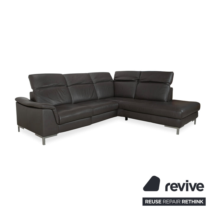 Willi Schillig Leder Ecksofa Braun elektrische Funktion Sofa Couch