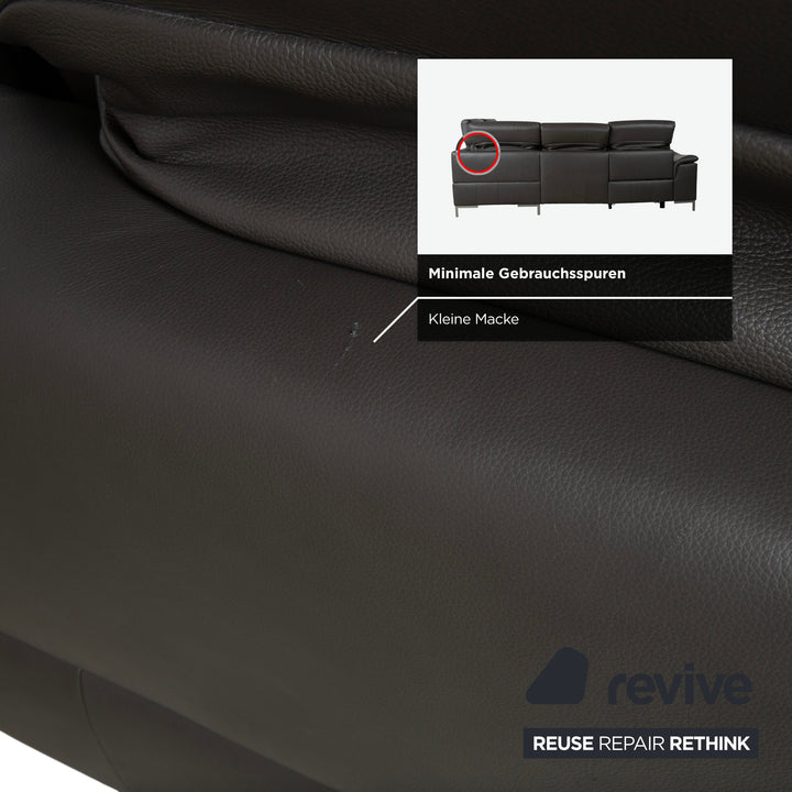 Willi Schillig Leder Ecksofa Braun elektrische Funktion Sofa Couch
