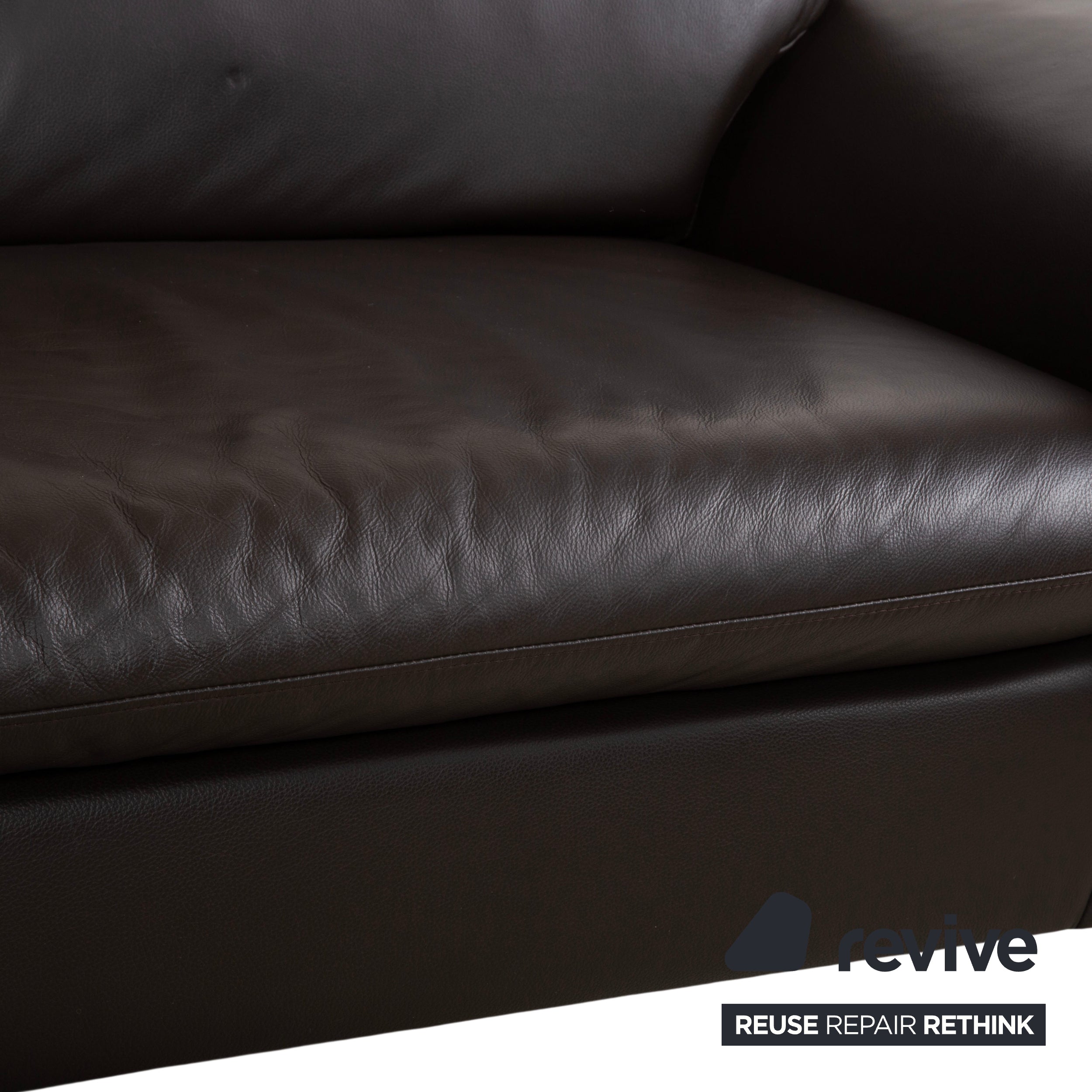 Willi Schillig Leder Ecksofa Braun manuelle Funktion Sofa Couch