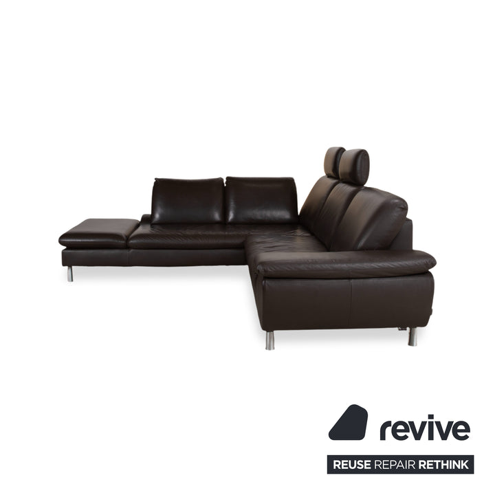 Willi Schillig Leder Ecksofa Braun manuelle Funktion Sofa Couch