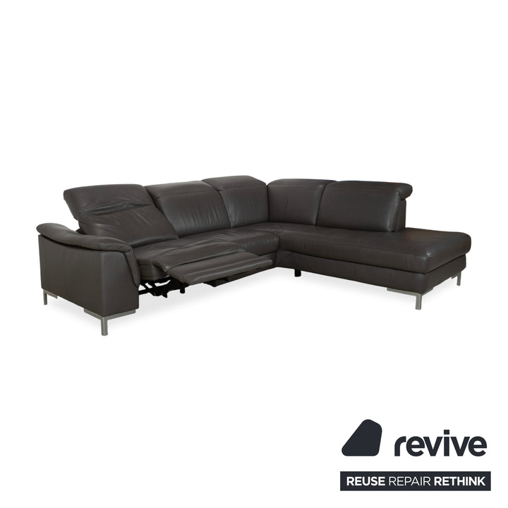 Willi Schillig Leder Ecksofa Braun elektrische Funktion Sofa Couch