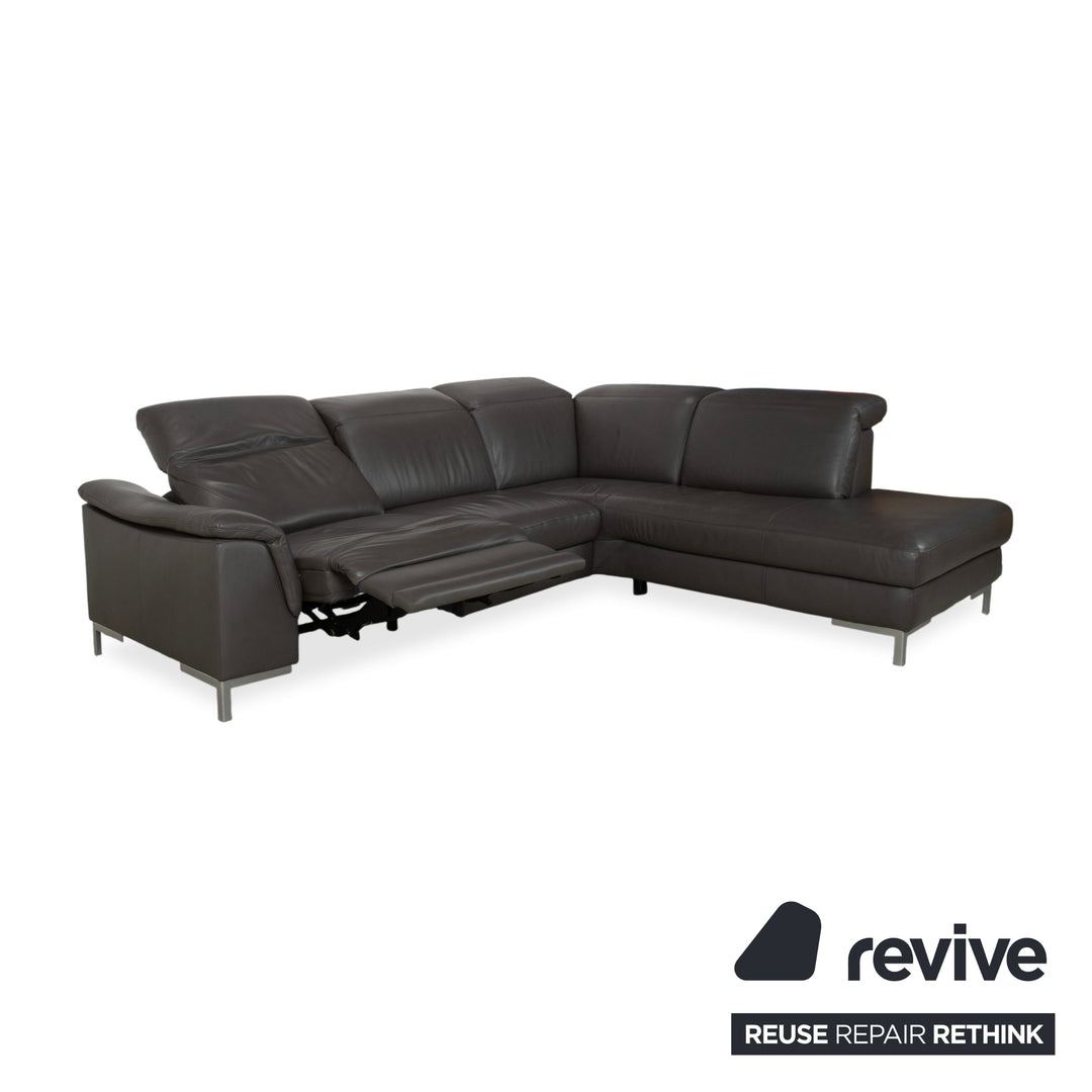Willi Schillig Leder Ecksofa Braun elektrische Funktion Sofa Couch