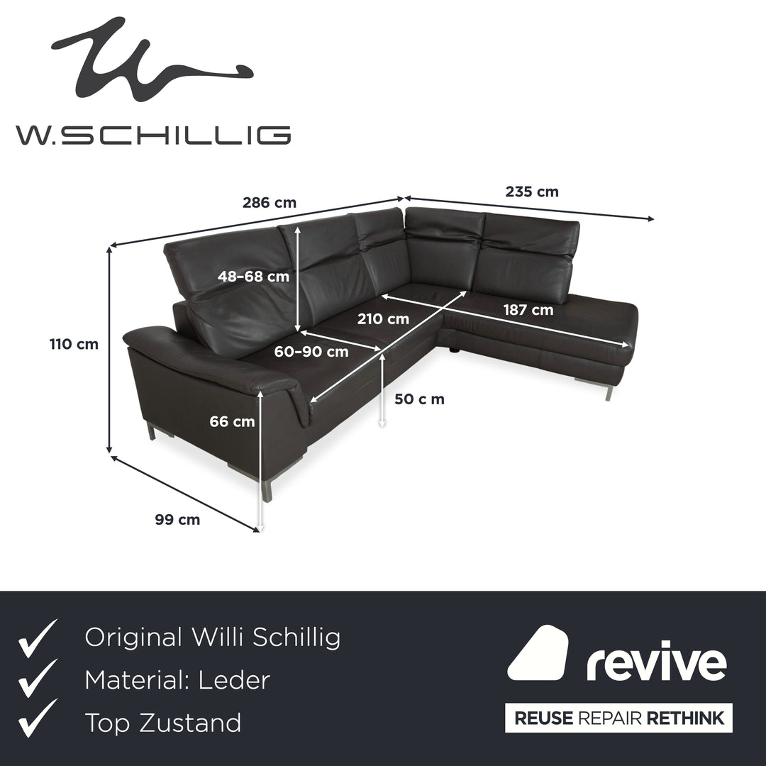 Willi Schillig Leder Ecksofa Braun elektrische Funktion Sofa Couch