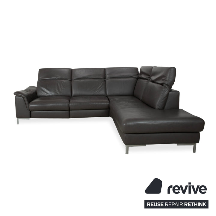 Willi Schillig Leder Ecksofa Braun elektrische Funktion Sofa Couch