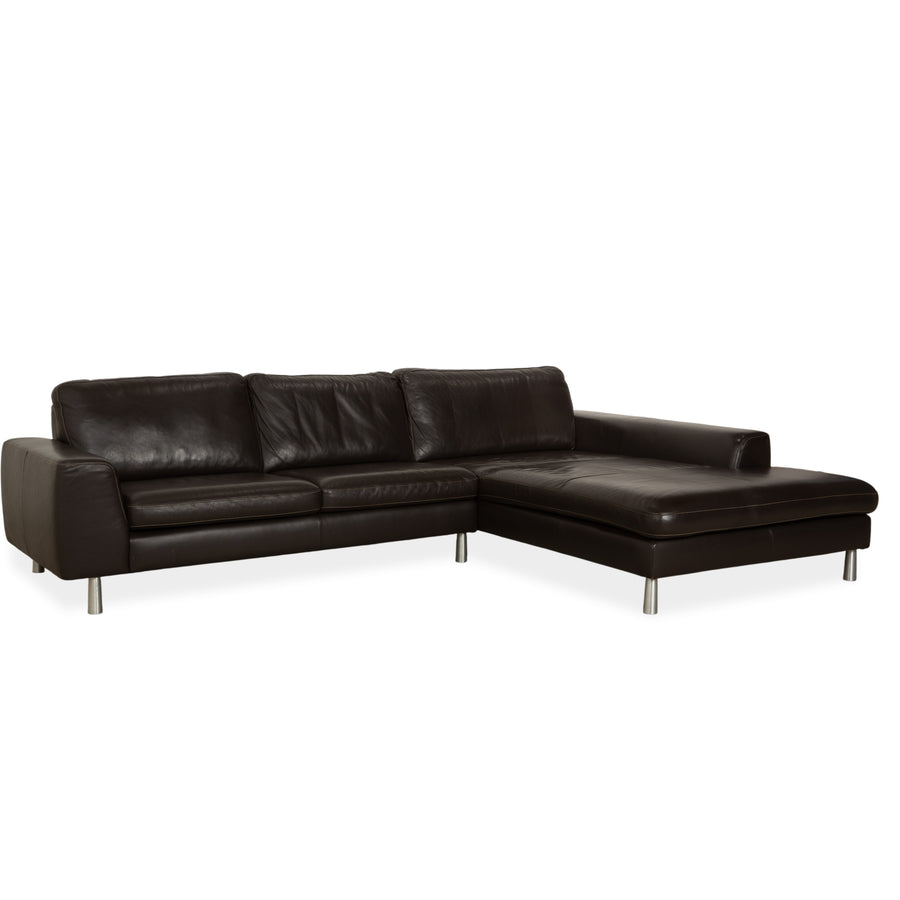 Willi Schillig Leather Corner Sofa Brown Sofa Couch