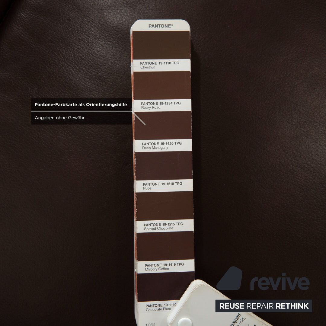 Willi Schillig Canapé d'angle en cuir Marron Canapé Canapé