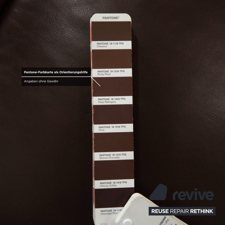 Willi Schillig Canapé d'angle en cuir Marron Canapé Canapé