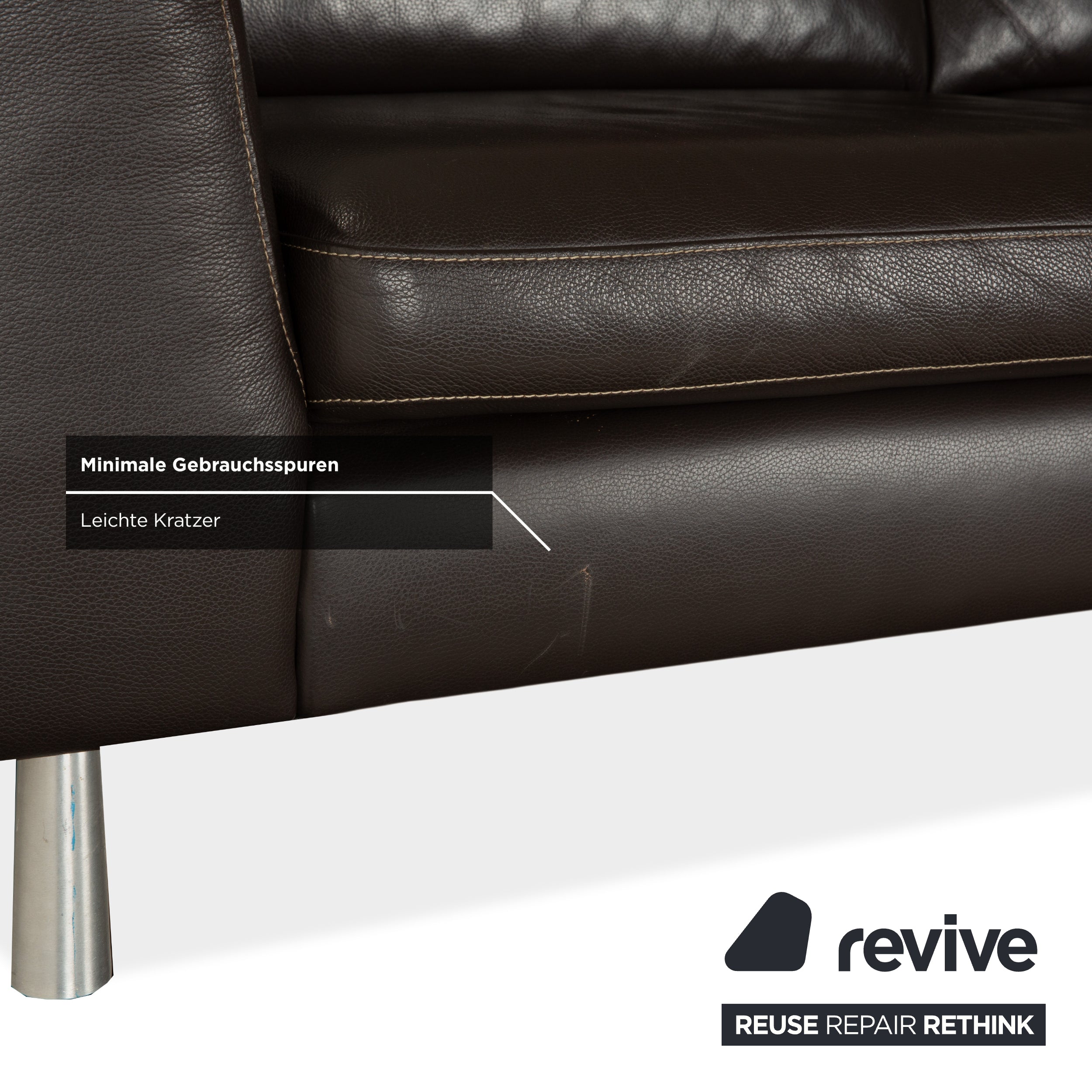 Willi Schillig Leder Ecksofa Braun Sofa Couch