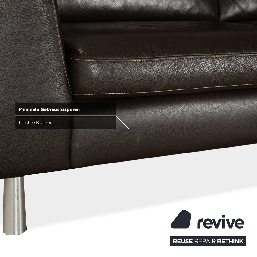 Willi Schillig Leder Ecksofa Braun Sofa Couch