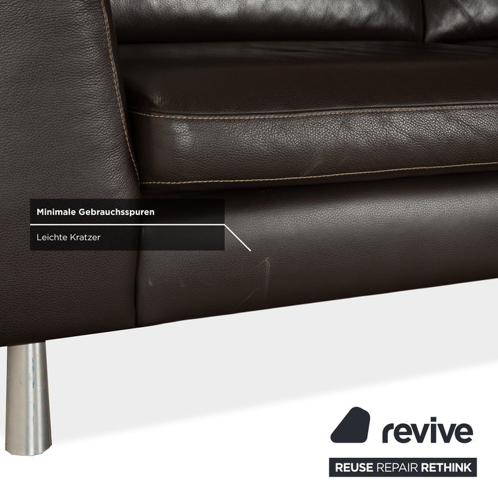 Willi Schillig Leder Ecksofa Braun Sofa Couch