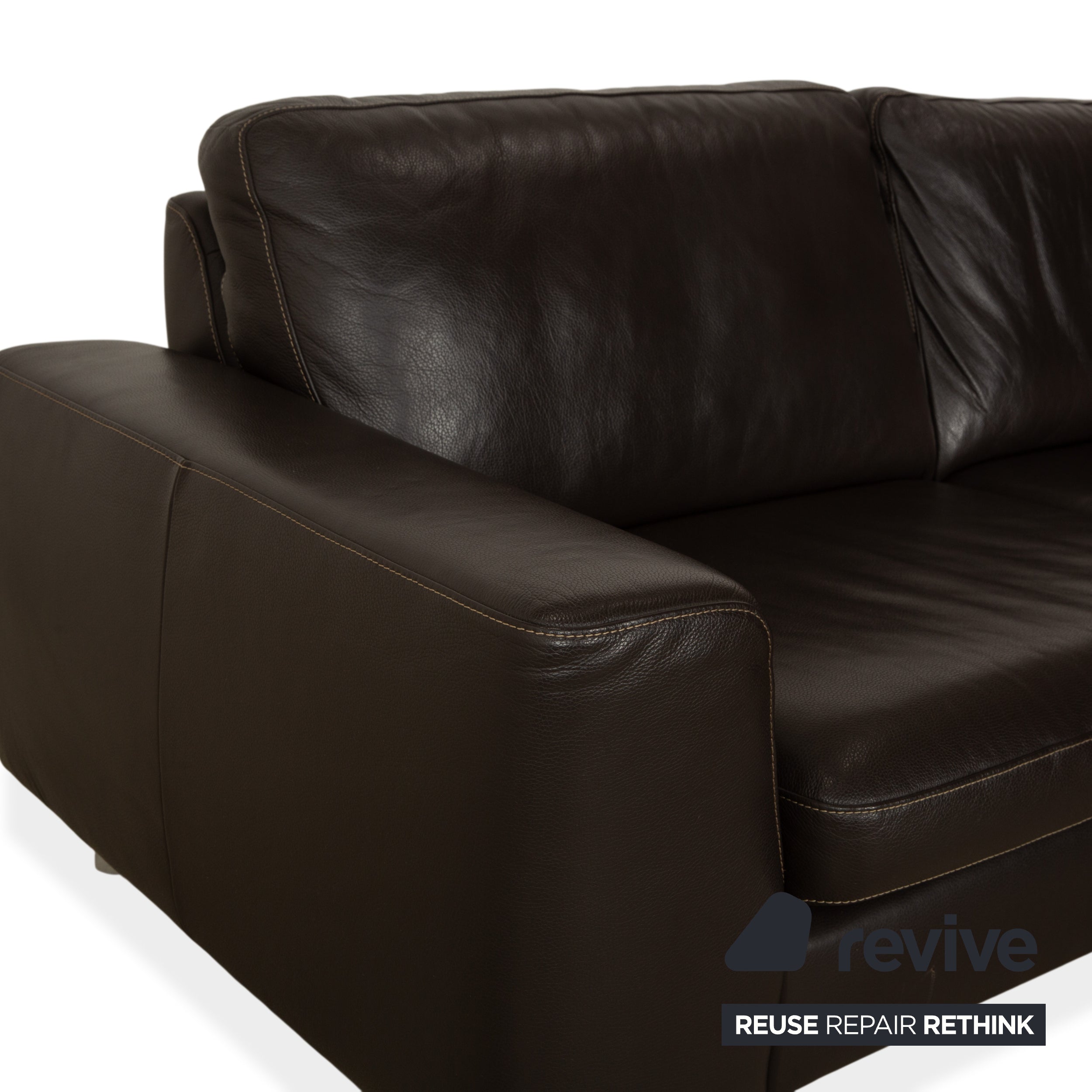 Willi Schillig Leder Ecksofa Braun Sofa Couch