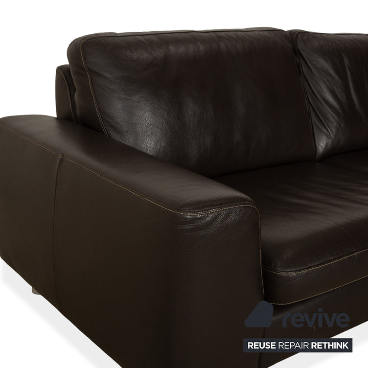 Willi Schillig Leder Ecksofa Braun Sofa Couch