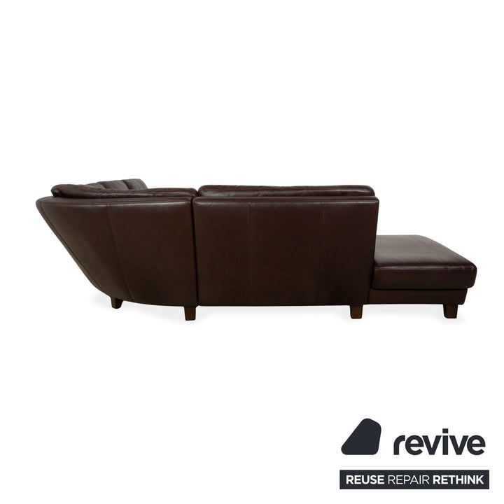 Willi Schillig Canapé d'angle en cuir Marron Canapé Canapé