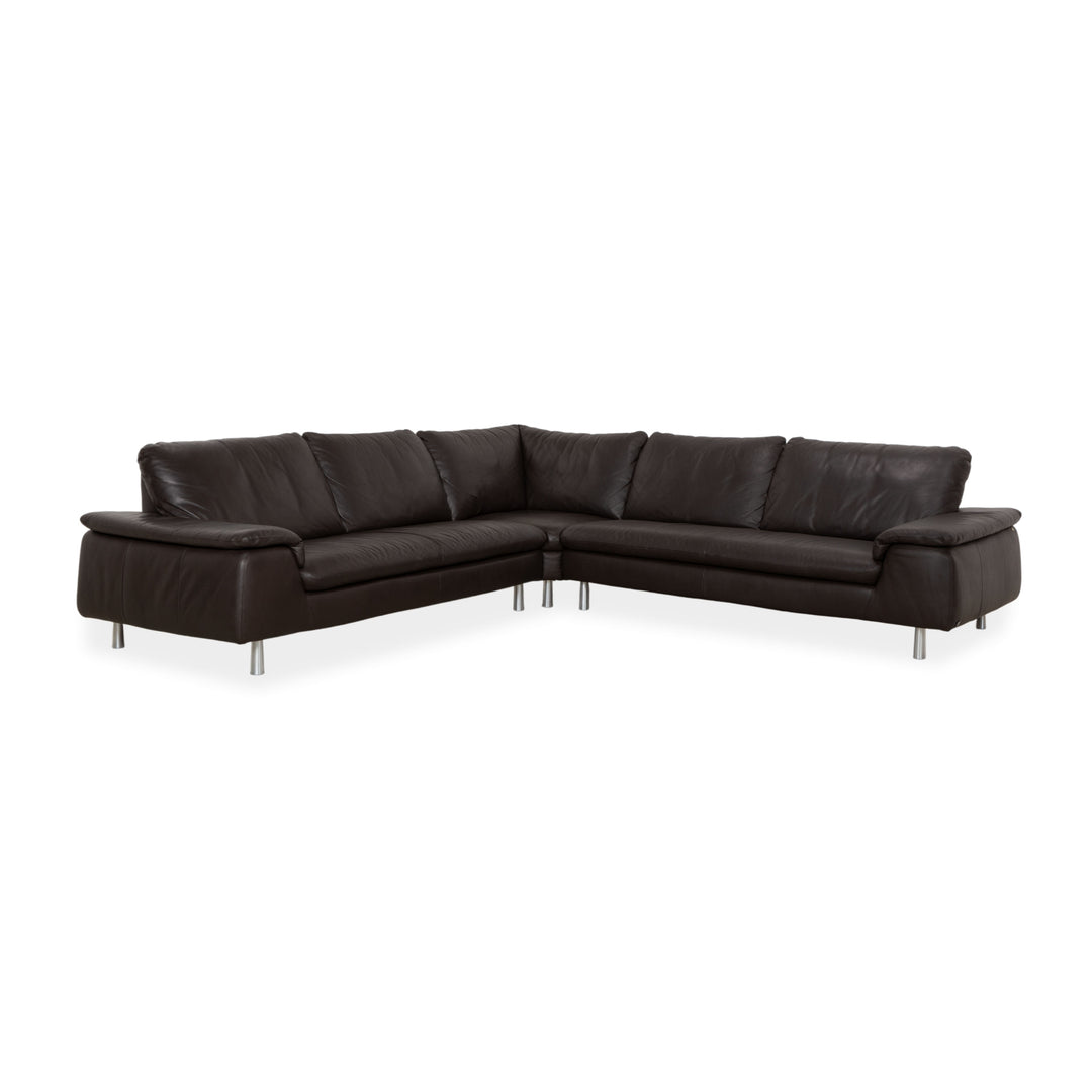 Willi Schillig Leather Corner Sofa Brown Sofa Couch
