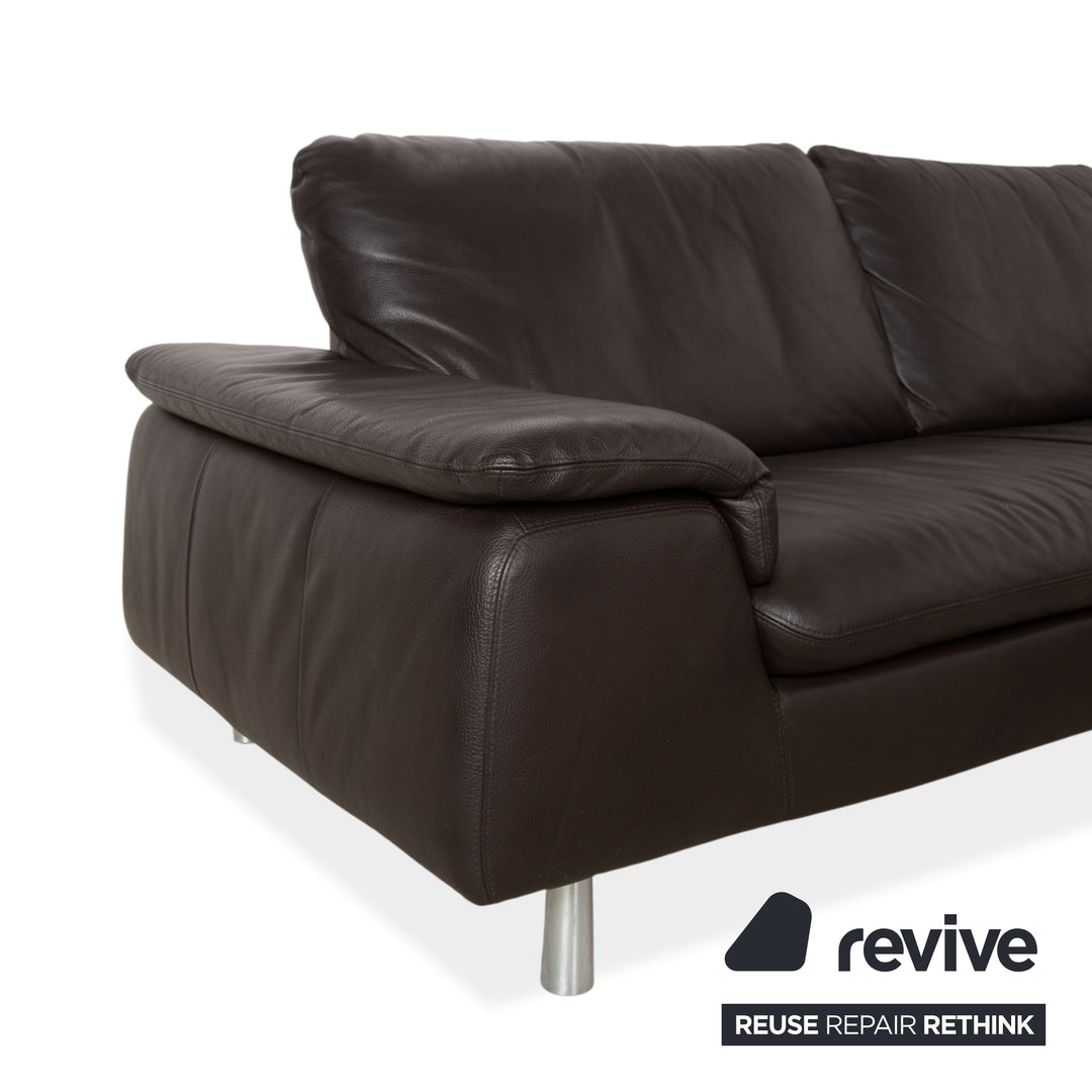 Willi Schillig Leather Corner Sofa Brown Sofa Couch