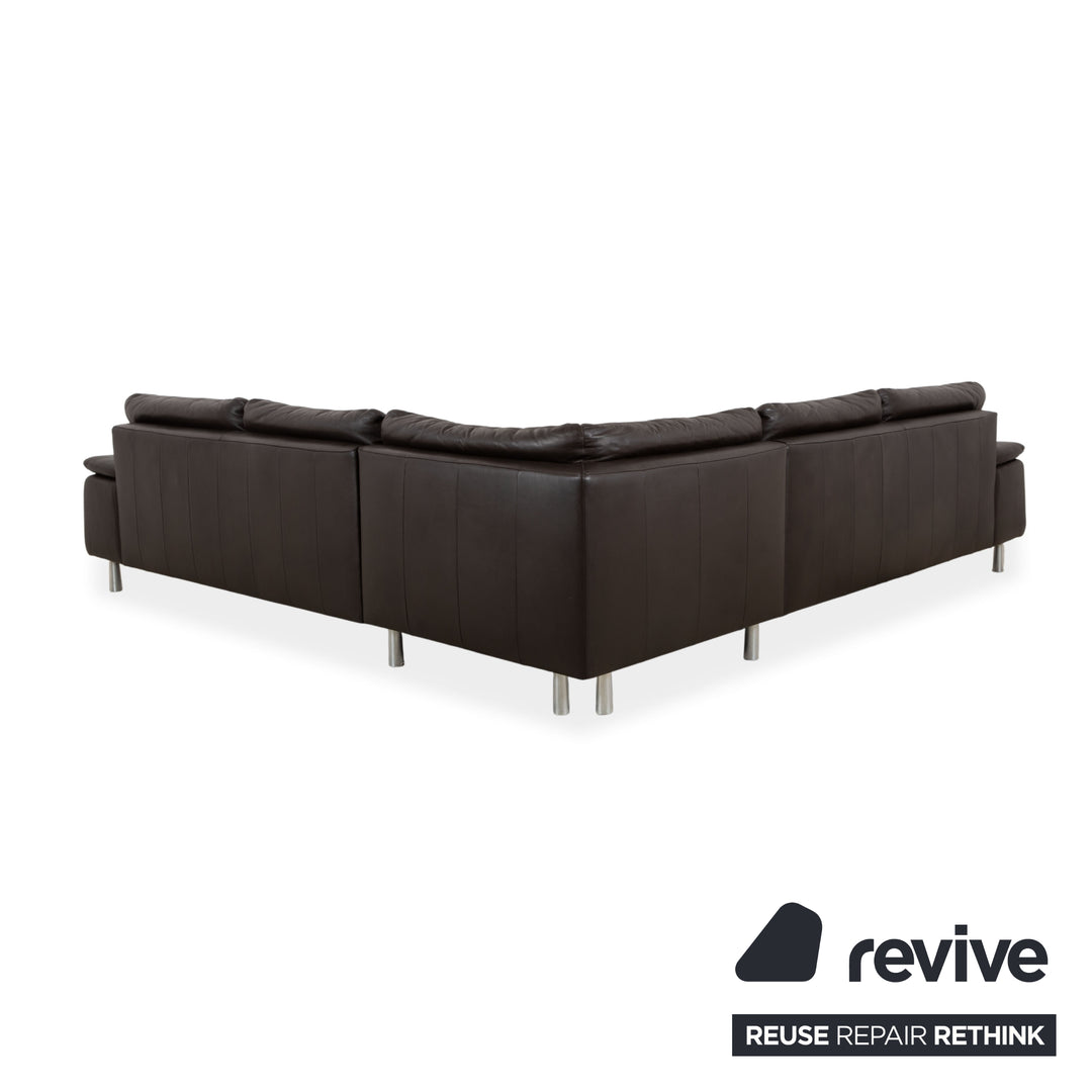 Willi Schillig Leather Corner Sofa Brown Sofa Couch