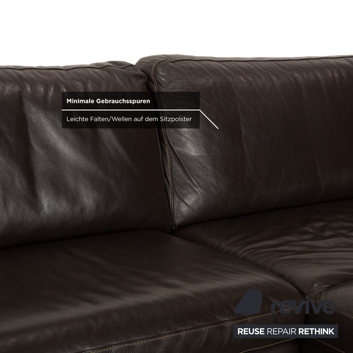 Willi Schillig Leder Ecksofa Braun Sofa Couch