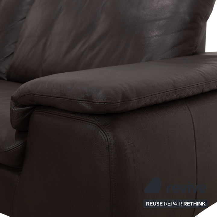 Willi Schillig Leather Corner Sofa Brown Sofa Couch