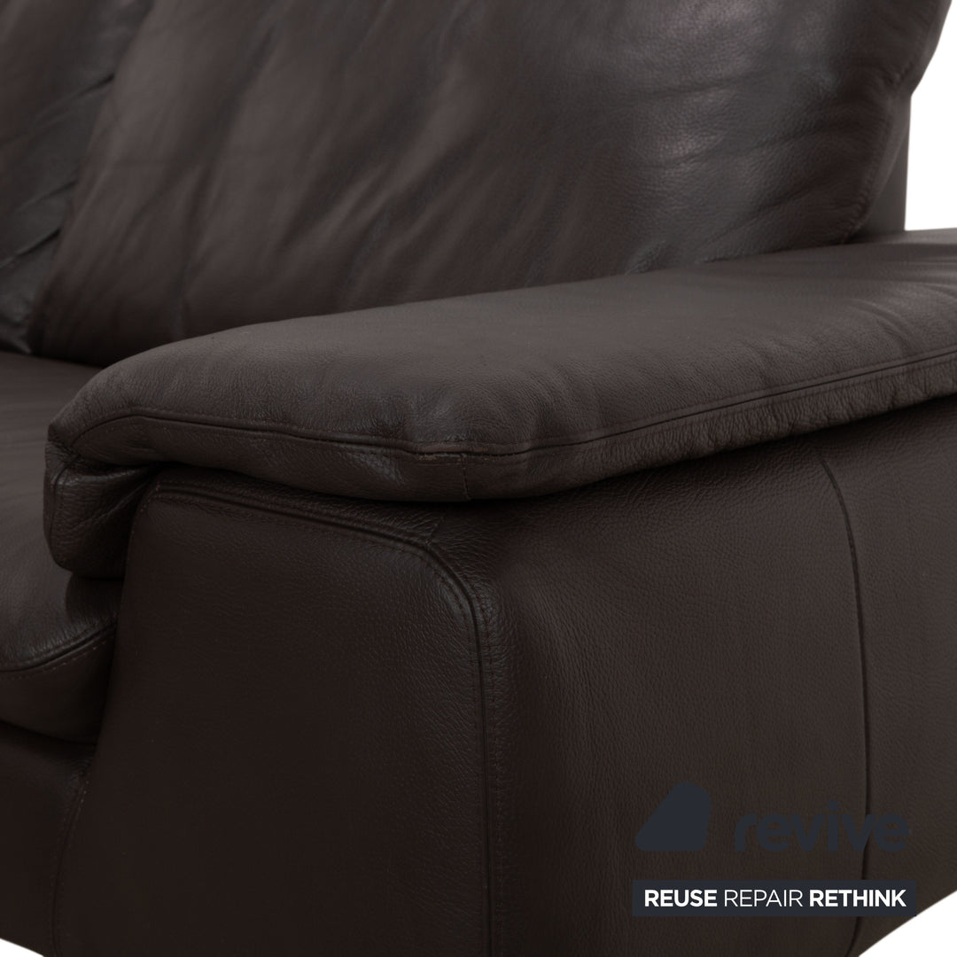 Willi Schillig Leder Ecksofa Braun Sofa Couch