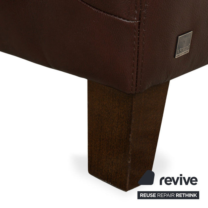 Willi Schillig Canapé d'angle en cuir Marron Canapé Canapé