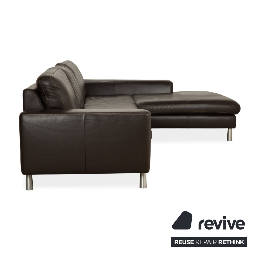 Willi Schillig Leder Ecksofa Braun Sofa Couch